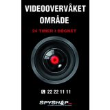 "Videoovervåket område"-klistremerke